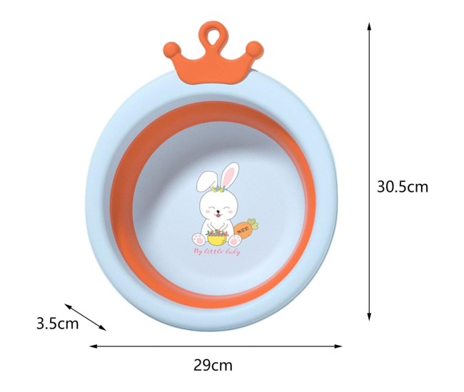 Cada Pliabila pentru Baie pentru Copii, Flippy, Cadita pentru Bebelusi, Model Rotund cu Iepuras, Blue, 30x31x3.5 cm, 3.3 L Cada Pliabila pentru Baie pentru Copii, Flippy, Cadita pentru Bebelusi, Model Rotund cu Iepuras, Blue, 30x31x3.5 cm, 3.3 L