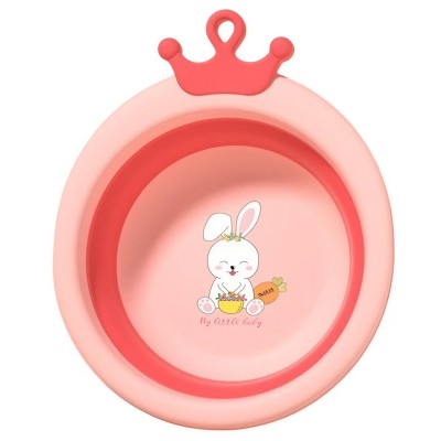 Cada Pliabila pentru Baie pentru Copii, Flippy, Cadita pentru Bebelusi, Model Rotund cu Iepuras, Roz, 30x31x3.5 cm, 3.3 L Cada Pliabila pentru Baie pentru Copii, Flippy, Cadita pentru Bebelusi, Model Rotund cu Iepuras, Roz, 30x31x3.5 cm, 3.3 L