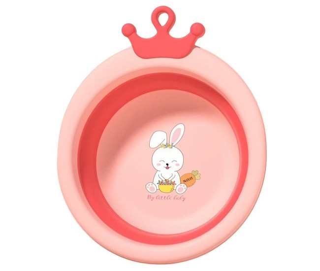 Cada Pliabila pentru Baie pentru Copii, Flippy, Cadita pentru Bebelusi, Model Rotund cu Iepuras, Roz, 30x31x3.5 cm, 3.3 L Cada Pliabila pentru Baie pentru Copii, Flippy, Cadita pentru Bebelusi, Model Rotund cu Iepuras, Roz, 30x31x3.5 cm, 3.3 L