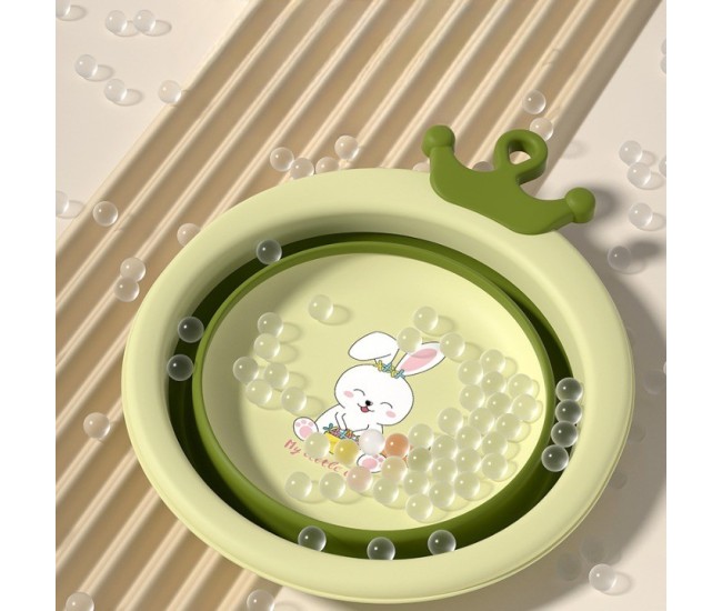 Cada Pliabila pentru Baie pentru Copii, Flippy, Cadita pentru Bebelusi, Model Rotund cu Iepuras, Verde, 30x31x3.5 cm, 3.3 L Cada Pliabila pentru Baie pentru Copii, Flippy, Cadita pentru Bebelusi, Model Rotund cu Iepuras, Verde, 30x31x3.5 cm, 3.3 L
