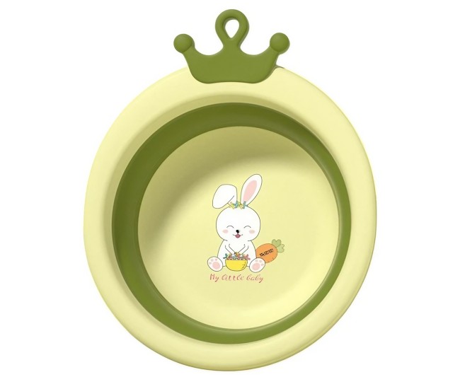 Cada Pliabila pentru Baie pentru Copii, Flippy, Cadita pentru Bebelusi, Model Rotund cu Iepuras, Verde, 30x31x3.5 cm, 3.3 L Cada Pliabila pentru Baie pentru Copii, Flippy, Cadita pentru Bebelusi, Model Rotund cu Iepuras, Verde, 30x31x3.5 cm, 3.3 L