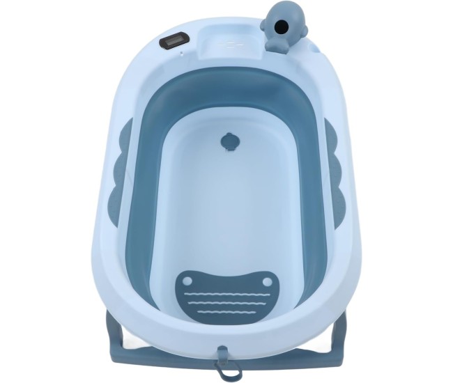 Cada de Baie, Flippy, pentru Copii 0 luni - 6 Ani, cu Termometru, Pliabila, Perna Suport Inclusa, din Plastic, 81.5 x 49 x 21.5 cm, Albastru Cada de Baie, Flippy, pentru Copii 0 luni - 6 Ani, cu Termometru, Pliabila, Perna Suport Inclusa, din Plastic, 81.5 x 49 x 21.5 cm, Albastru