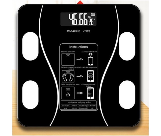 Cantar Electronic Inteligent De Baie Flippy Cu Aplicatie Smart, Corporal, Ecran Digital Iluminat, Termometru, Suporta Maxim 180 Kg, 26 x 26 cm, Baterii, Negru Cantar Electronic Inteligent De Baie Flippy Cu Aplicatie Smart, Corporal, Ecran Digital Iluminat, Termometru, Suporta Maxim 180 Kg, 26 x 26 cm, Baterii, Negru