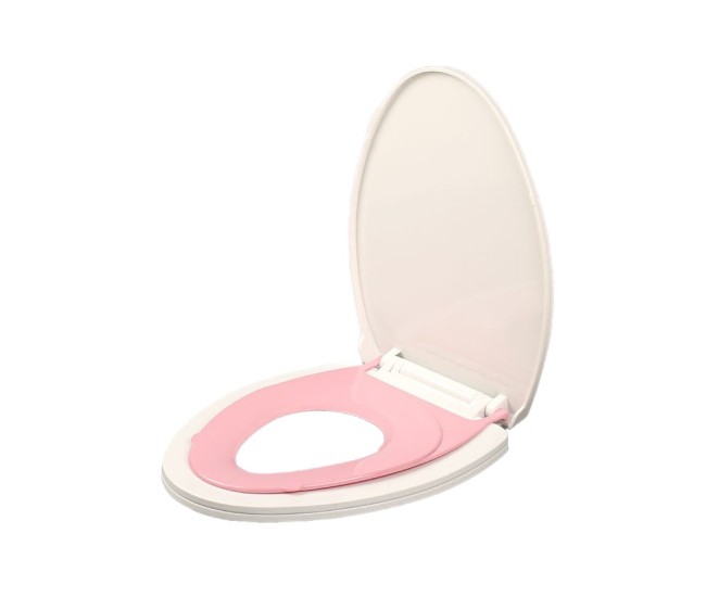 Capac de Toaleta cu Reductie 3 in 1, Flippy, pentru Copii +3 Ani si Adulti, Coborare Lenta si Silentioasa, Instalare Usoara, din PP5 , in Forma de V, Alb/Roz Capac de Toaleta cu Reductie 3 in 1, Flippy, pentru Copii +3 Ani si Adulti, Coborare Lenta si Silentioasa, Instalare Usoara, din PP5 , in Forma de V, Alb/Roz