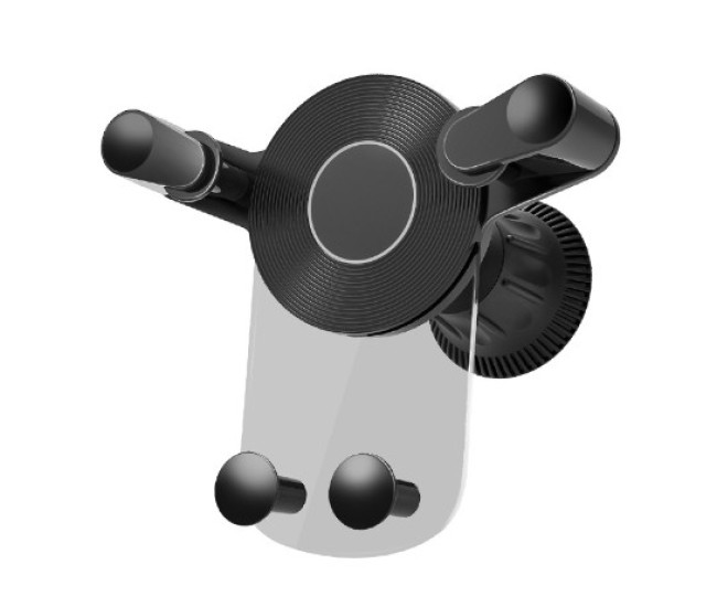 Suport Auto de Telefon, Flippy, pentru Ventilatie, din ABS, cu Clipsuri, Rotativ, 12x9.5x12 cm, Negru-Transparent Suport Auto de Telefon, Flippy, pentru Ventilatie, din ABS, cu Clipsuri, Rotativ, 12x9.5x12 cm, Negru-Transparent