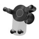 Suport Auto de Telefon, Flippy, pentru Ventilatie, din ABS, cu Clipsuri, Rotativ, 12x9.5x12 cm, Negru-Transparent Suport Auto de Telefon, Flippy, pentru Ventilatie, din ABS, cu Clipsuri, Rotativ, 12x9.5x12 cm, Negru-Transparent