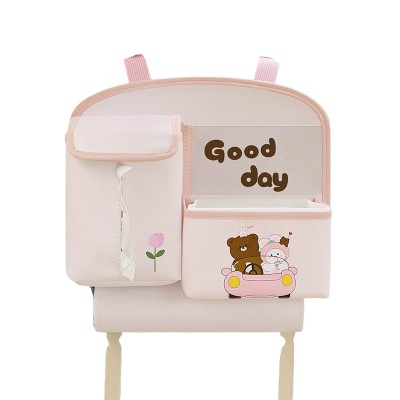 Geanta Multifunctionala de Depozitare, Flippy, pentru Bancheta din Spate a Masinii, Animat, Model Ursuleti, Scris Good Day, Suport Servetele si Telefon, 25x31 cm, Roz Geanta Multifunctionala de Depozitare, Flippy, pentru Bancheta din Spate a Masinii, Animat, Model Ursuleti, Scris Good Day, Suport Servetele si Telefon, 25x31 cm, Roz