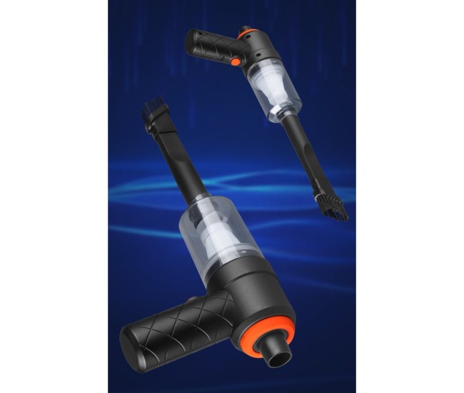 Aspirator Portabil fara Fir, Flippy, Tip Pistol 2 in 1, Suflare si Aspirare, Incarcare USB, Pentru Casa si Masina, Autonomie 30 min, Negru