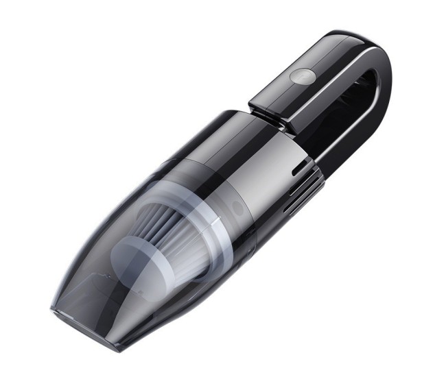 Aspirator Auto cu Incarcare Wireless, Flippy, Aspirator Vacuum pentru Masina Casa, cu dubla utilizare, Putere 120W, 30 x 7.5 x 7.5 cm, Negru