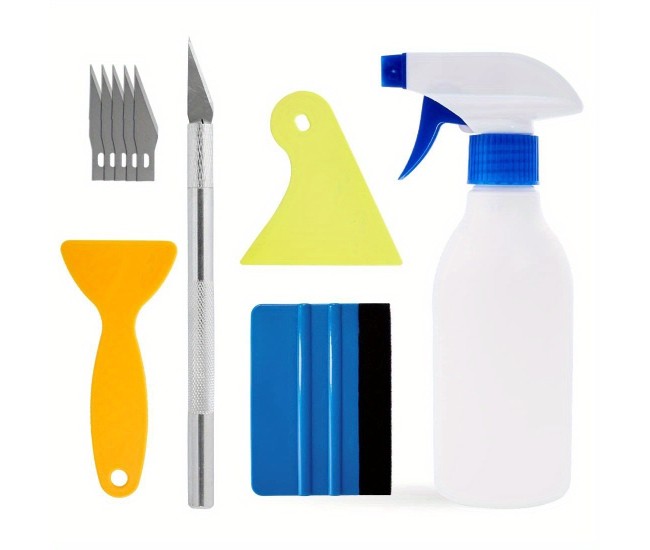 Accesorii pentru Tonarea Masina, set din 10 Bucati, Lame, Pulverizator, Palete, din Plastic PP, Multicolor