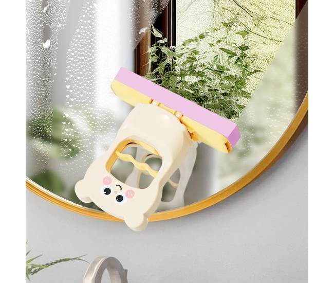 Mini Mop, Flippy, de Mana, Pliabil, Model Ursulet, din Plastic, 9 x 15 x 15 cm, Roz