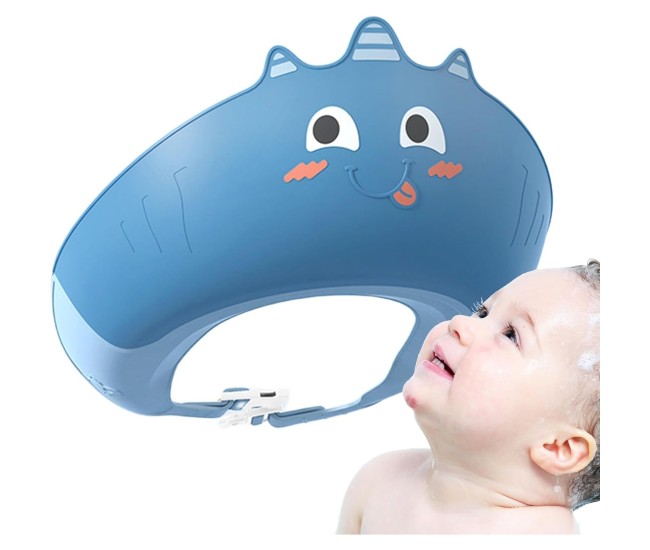 Casca de Dus, Flippy, Previne Scurgerea Apei si Samponului pe Fata, 0-12 Ani, Ajustabila, din TPE+PP, 20 x 23 cm, Model Unicorn, Albastru Casca de Dus, Flippy, Previne Scurgerea Apei si Samponului pe Fata, 0-12 Ani, Ajustabila, din TPE+PP, 20 x 23 cm, Model Unicorn, Albastru