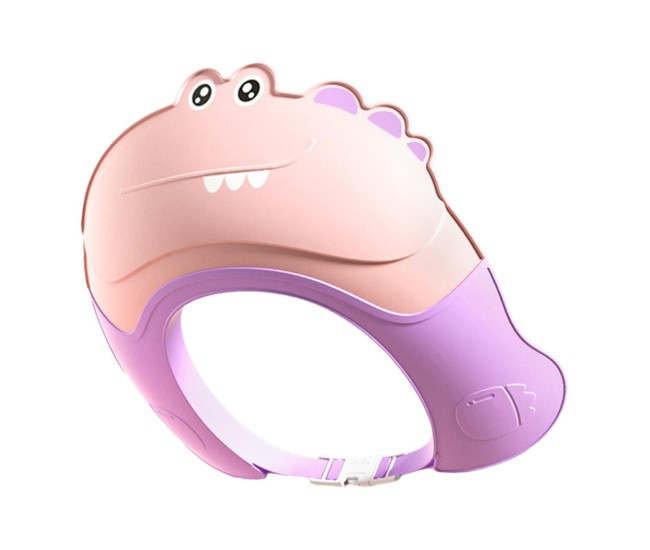 Casca de Dus, Flippy, Previne Scurgerea Apei si Samponului pe Fata, 0-12 Ani, Ajustabila, din TPE+PP, 20 x 23 cm, Model Crocodil, Roz/Mov Casca de Dus, Flippy, Previne Scurgerea Apei si Samponului pe Fata, 0-12 Ani, Ajustabila, din TPE+PP, 20 x 23 cm, Model Crocodil, Roz/Mov