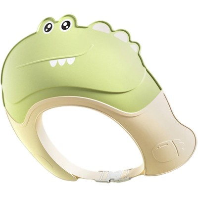Casca de Dus, Flippy, Previne Scurgerea Apei si Samponului pe Fata, 0-12 Ani, Ajustabila, din TPE+PP, 20 x 23 cm, Model Crocodil, Verde Casca de Dus, Flippy, Previne Scurgerea Apei si Samponului pe Fata, 0-12 Ani, Ajustabila, din TPE+PP, 20 x 23 cm, Model Crocodil, Verde