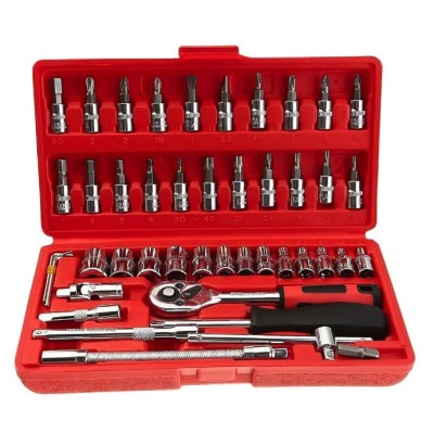 Chei tubulare Set 46 de Piese, Flippy, Trusa Scule de Reparatii Auto, Prelungitoare Rigid si Flexibil, Articulatie Cardanica, Antrenor de Forta Glisant, Adaptoare, Maner pentru Surubelnita, 23 x 12 x 4 cm, 1.9 kg, Cutie Rosie Chei tubulare Set 46 de Piese, Flippy, Trusa Scule de Reparatii Auto, Prelungitoare Rigid si Flexibil, Articulatie Cardanica, Antrenor de Forta Glisant, Adaptoare, Maner pentru Surubelnita, 23 x 12 x 4 cm, 1.9 kg, Cutie Rosie