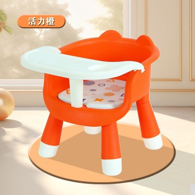 Scaun de Masa pentru copii, 1-3 ani, Portocaliu Scaun de Masa pentru copii, 1-3 ani, Portocaliu