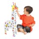 Jucarie Educativa pentru Copii, Flippy, Model Girafa 3D, Set de Asamblat si Colorat din Carton, Puzzle 3D Educativ, 31 x 7.5 x 54 cm, 3+ ani, Alb Multicolor