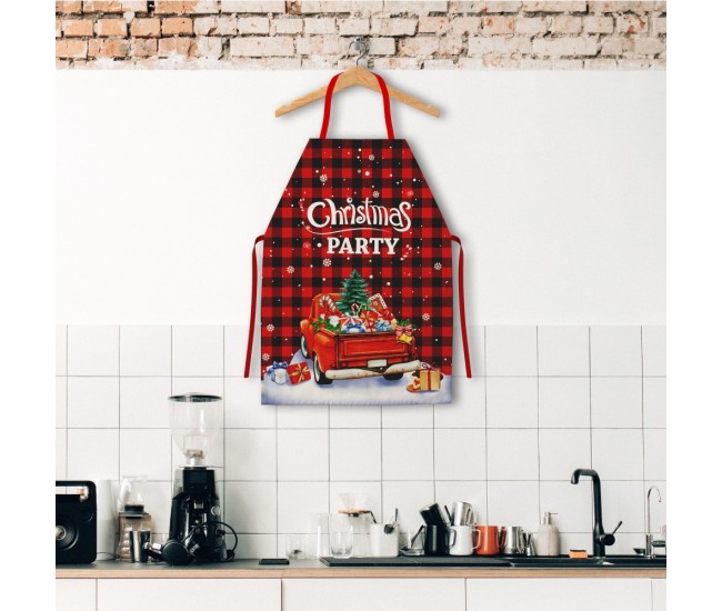 Sort de Bucatarie Decorativ, Flippy, Tema Craciun, 50 x 70 cm, Model Christmas Party, din Poliester, Rosu Sort de Bucatarie Decorativ, Flippy, Tema Craciun, 50 x 70 cm, Model Christmas Party, din Poliester, Rosu