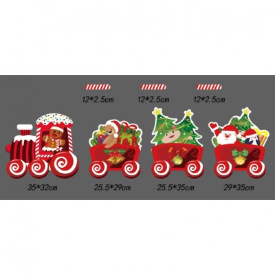 Christmas card light-up train - Christmas train H type - including 8 poles