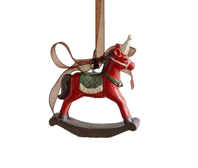 Decoratiune de Craciun, Flippy, pentru Brad, Model Calut, 7.5 x 8 cm, din Rasina, Multicolor