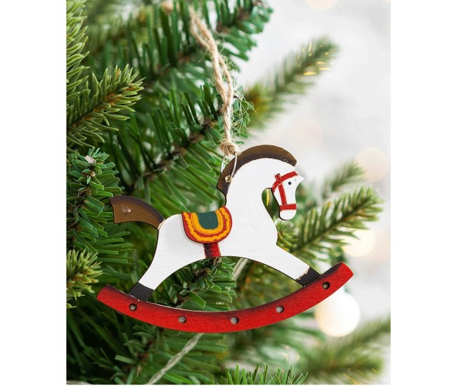 Set 14 Decoratiuni de Craciun, Flippy, pentru Brad, 5 - 9.5 cm, din Lemn, Multicolor