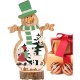 Decoratiune de Craciun, Flippy, din Lemn, 10.5 x 18 cm, Model Om de Zapada cu Caciula Verde, Multicolor Decoratiune de Craciun, Flippy, din Lemn, 10.5 x 18 cm, Model Om de Zapada cu Caciula Verde, Multicolor