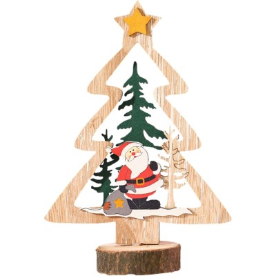 Decoratiune de Craciun, Flippy, din Lemn, 13.5 x 20 cm, Model Brad cu Stea Galbena, Multicolor Decoratiune de Craciun, Flippy, din Lemn, 13.5 x 20 cm, Model Brad cu Stea Galbena, Multicolor