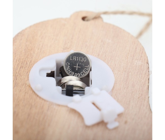 Ornament de Brad, Flippy, cu Lumini LED, din Lemn, Model Stea, Multicolor Ornament de Brad, Flippy, cu Lumini LED, din Lemn, Model Stea, Multicolor