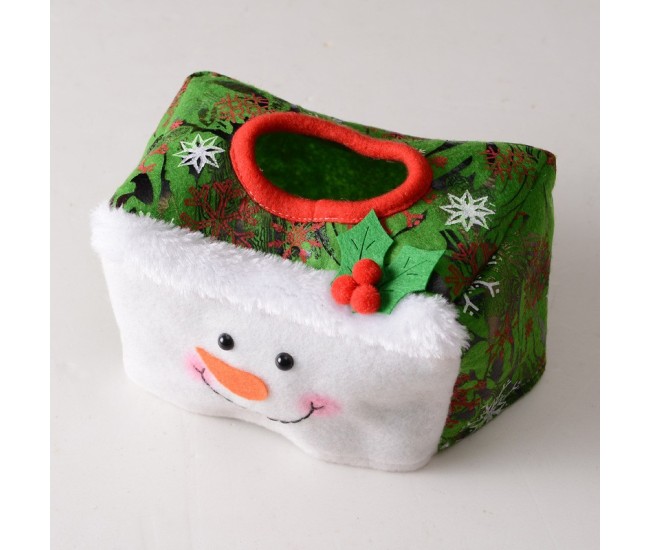 Cutie Decorativa pentru Servetele, Flippy, Model Om de Zapada, Tematica Craciun, 16 x 10 cm, Verde Cutie Decorativa pentru Servetele, Flippy, Model Om de Zapada, Tematica Craciun, 16 x 10 cm, Verde