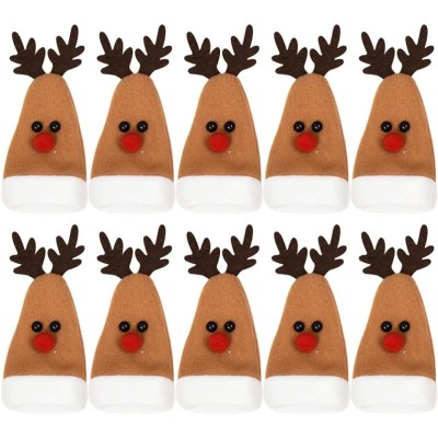 Set 10 Decoratiuni de Craciun, Flippy, pentru Sticle, Tacamuri, Model Ren, 14 x 6 cm, Multicolor Set 10 Decoratiuni de Craciun, Flippy, pentru Sticle, Tacamuri, Model Ren, 14 x 6 cm, Multicolor