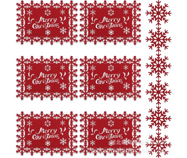 Christmas placemat + Christmas placemat 12-piece set Christmas placemat + Christmas placemat 12-piece set
