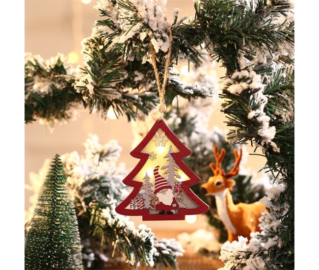 Ornament de Brad, Flippy, cu Lumini LED, din Lemn, Figurina Elf, Model Brad, Multicolor Ornament de Brad, Flippy, cu Lumini LED, din Lemn, Figurina Elf, Model Brad, Multicolor