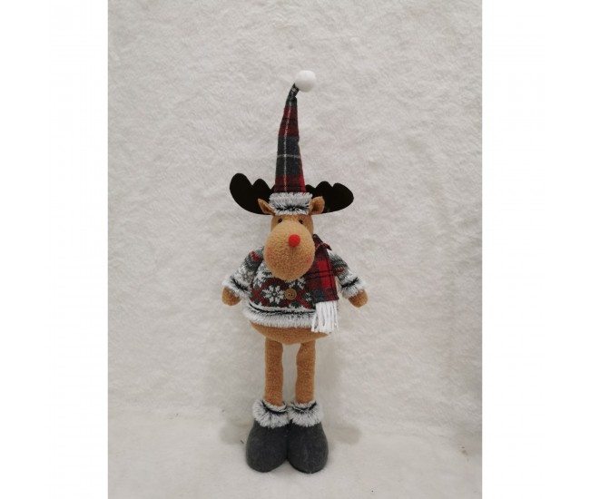 Figurina Craciun, Flippy, Ren, Picioare Telescopice, Inaltime Reglabila 44-54cm Figurina Craciun, Flippy, Ren, Picioare Telescopice, Inaltime Reglabila 44-54cm