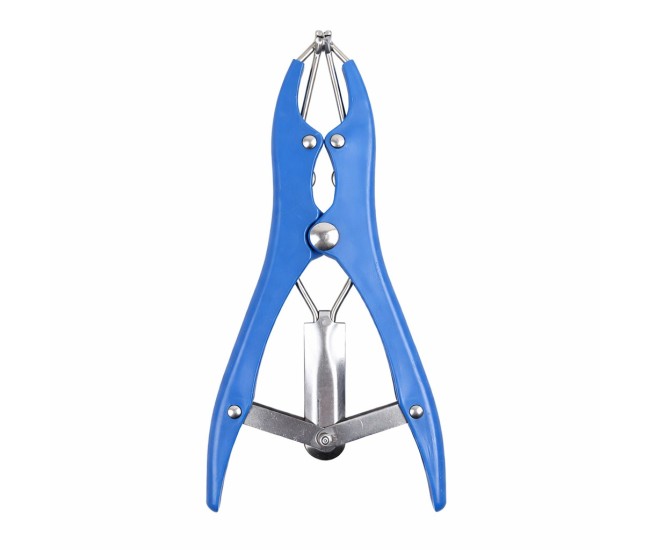 Cleste Pentru Castrarea Animalelor, Flippy, Set Cu 1000 Inele Elastice, Control Temperatura 40 Grade, 3.5 W, 21 x 6 cm, Albastru