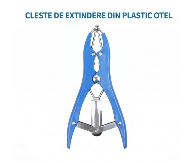 Cleste Pentru Castrarea Animalelor, Flippy, Set Cu 1000 Inele Elastice, Control Temperatura 40 Grade, 3.5 W, 21 x 6 cm, Albastru