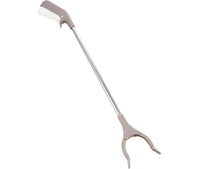 Cleste pentru Colectarea Deseurilor, Flippy, din Metal si Plastic, 77.5 cm, Fara Maini Murdare, Gri Cleste pentru Colectarea Deseurilor, Flippy, din Metal si Plastic, 77.5 cm, Fara Maini Murdare, Gri