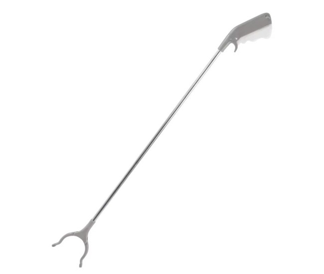 Cleste pentru Colectarea Deseurilor, Flippy, din Metal si Plastic, 96.5 cm, Fara Maini Murdare, Gri Cleste pentru Colectarea Deseurilor, Flippy, din Metal si Plastic, 96.5 cm, Fara Maini Murdare, Gri