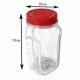 Container Caserola pentru Salata,, Flippy, Borcan pentru Salata, din PP, Gradat in ml, 1L, 19 x 10 x 10 cm, Capac Rosu, Transparenta