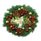 Coronita de Craciun pentru usa, Rosu-Auriu-Verde, 40 cm, PVC, Artificiala, Decorata, Interior/Exterior, Flippy Coronita de Craciun pentru usa, Rosu-Auriu-Verde, 40 cm, PVC, Artificiala, Decorata, Interior/Exterior, Flippy