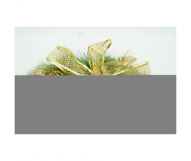 Coronita de Craciun pentru usa, Verde-Auriu, 40 cm, PVC, Artificiala, Decorata, Interior/Exterior, Flippy Coronita de Craciun pentru usa, Verde-Auriu, 40 cm, PVC, Artificiala, Decorata, Interior/Exterior, Flippy