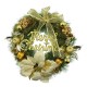 Coronita de Craciun pentru usa, Verde-Auriu, 40 cm, PVC, Artificiala, Decorata, Interior/Exterior, Flippy Coronita de Craciun pentru usa, Verde-Auriu, 40 cm, PVC, Artificiala, Decorata, Interior/Exterior, Flippy