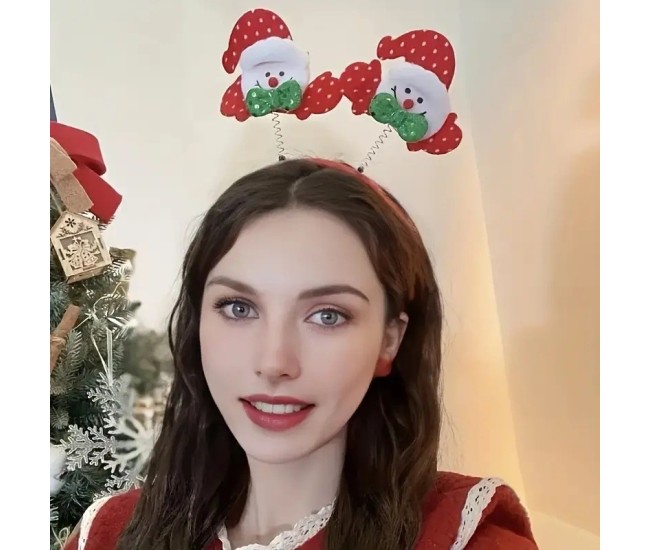 Coronita Decorativa, Flippy, Tema Craciun, 12 x 25 cm, Model Om de Zapada, Marime Universala, Rosu/Alb Coronita Decorativa, Flippy, Tema Craciun, 12 x 25 cm, Model Om de Zapada, Marime Universala, Rosu/Alb