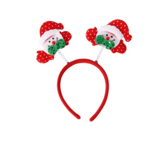 Coronita Decorativa, Flippy, Tema Craciun, 12 x 25 cm, Model Om de Zapada, Marime Universala, Rosu/Alb Coronita Decorativa, Flippy, Tema Craciun, 12 x 25 cm, Model Om de Zapada, Marime Universala, Rosu/Alb