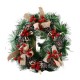 Coronita pentru Craciun Flippy, diametru 32 cm, din brad artificial, decorata cu conuri si merisoare, 3 Funde. Verde/Alb Coronita pentru Craciun Flippy, diametru 32 cm, din brad artificial, decorata cu conuri si merisoare, 3 Funde. Verde/Alb