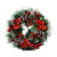 Coronita pentru Craciun Flippy, diametru 32 cm, din brad artificial, decorata cu conuri si merisoare, 3 Funde Rosii. Verde/Alb Coronita pentru Craciun Flippy, diametru 32 cm, din brad artificial, decorata cu conuri si merisoare, 3 Funde Rosii. Verde/Alb