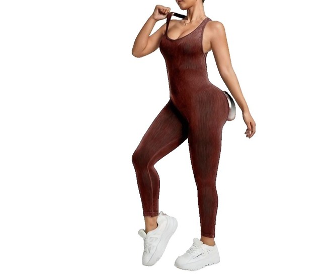 Costum Sport de Dama, Flippy, One Piece, pentru Yoga, Elastic, Fara Cusaturi, Maro Inchis, Marime L Costum Sport de Dama, Flippy, One Piece, pentru Yoga, Elastic, Fara Cusaturi, Maro Inchis, Marime L