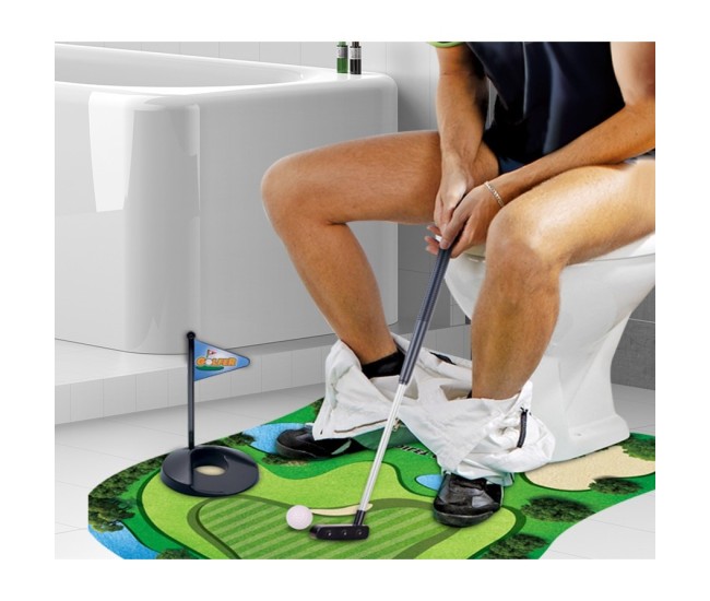 Covoras de Baie, Flippy, Model Teren de Golf, Interactiv, +14 Ani, din PVC, 80 x 69 cm, Verde Covoras de Baie, Flippy, Model Teren de Golf, Interactiv, +14 Ani, din PVC, 80 x 69 cm, Verde