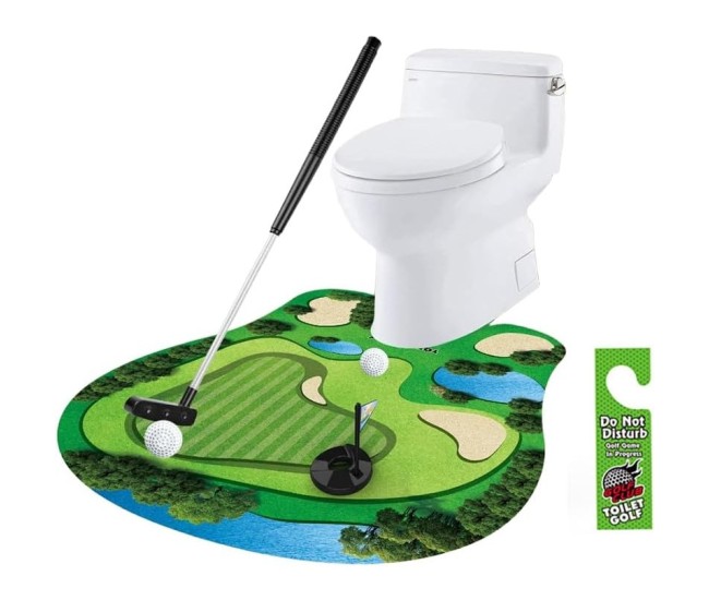 Covoras de Baie, Flippy, Model Teren de Golf, Interactiv, +14 Ani, din PVC, 80 x 69 cm, Verde Covoras de Baie, Flippy, Model Teren de Golf, Interactiv, +14 Ani, din PVC, 80 x 69 cm, Verde