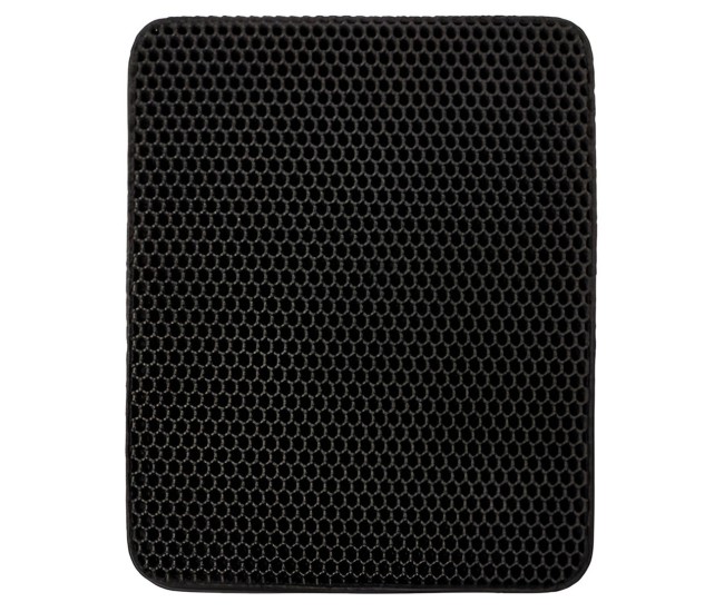 Covoras pentru Litiera, Flippy, Covor cu Doua Fete pentru Pisici, Rezistent la Apa, Colectare Granule de Nisip, Antiderapant, 40x50 cm, Negru