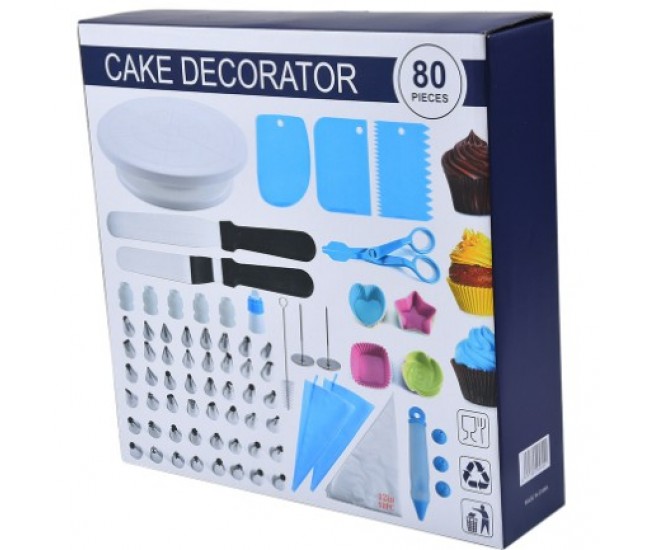 Set ustensile pentru decorare prajituri, 80 piese, Flippy Set ustensile pentru decorare prajituri, 80 piese, Flippy
